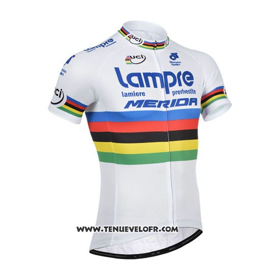 2013 Maillot Ciclismo UCI Mondo Champion Lider Lampre Merida Manches Courtes et Cuissard
